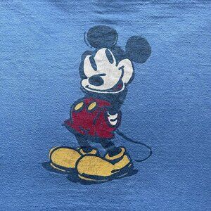 VTG Disney Men's Mickey Mouse Florida Blue Single Stitch T-shirt Sz L 21x27